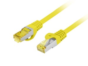 Lanberg Patchcord kat.6a S/FTP LSZH CU 1.5m żółty fluke