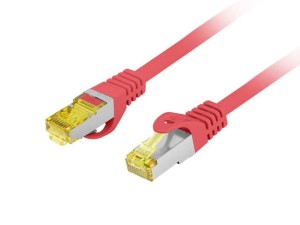 Lanberg Patchcord kat.6a S/FTP LSZH CU 2m czerwony fluke