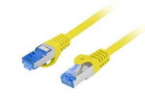Lanberg Patchcord kat.6a S/FTP LSZH CCA 0.25m żółty fluke