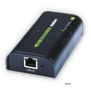Extender / odbiornik HDMI Techly IDATA EXTIP-373R  po skrętce Cat. 5e/6/6a/7 do 120m, over IP, czarny