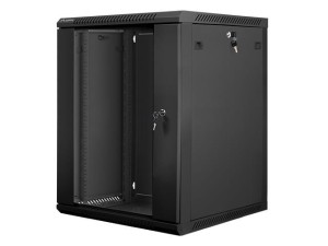 Lanberg Szafa instalacyjna wisząca 19'' 15U 600X600mm czarna (drzwi      szklane)