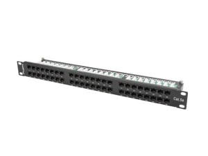 Lanberg Patch Panel 48 Port 1U Kat.5E czarny