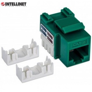 Moduł Keystone Intellinet RJ45 UTP Cat.6, zielony