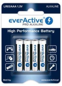 Baterie alkaliczne AAA/LR03 everActive Pro Alkaline 4 sztuki