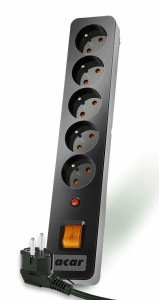 Listwa przeciwprzepięciowa Acar X5 5,0m czarna